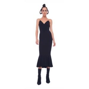 Moving Sale ! all must go! Norma Kamali Racer Fishtail Dress Black/Nude Mesh
